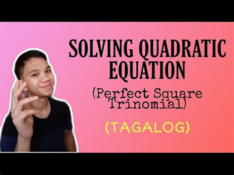 equation in tagalog|[TAGALOG] Grade 9 Math Lesson: SOLVING .